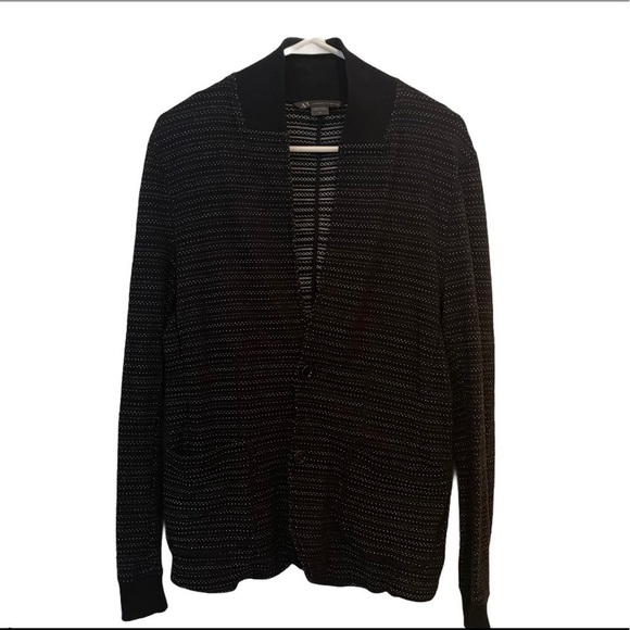 A/X ARMANI EXCHANGE  Pinstripe Cardigan Sweater - Picture 2 of 8